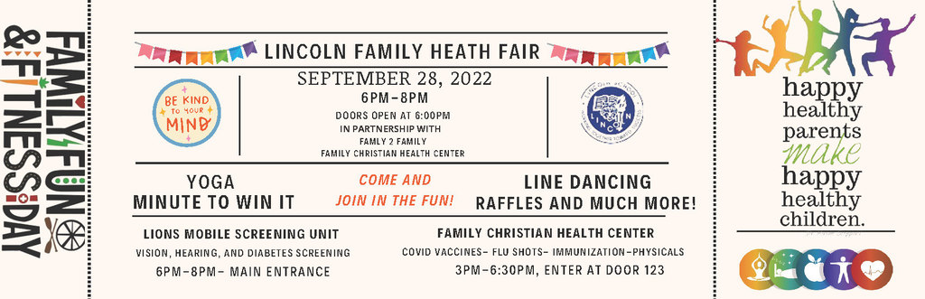 Family health fair flyer (english)