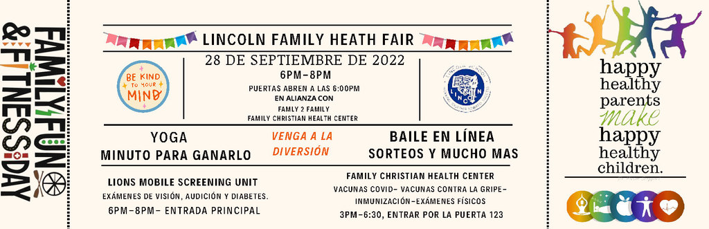 Family health fair flyer (spanish)